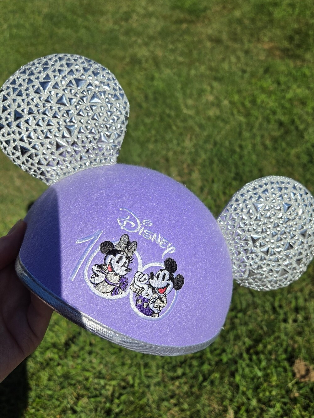 Disney Purple Mickey Minnie 100th Anniversary Ear Hat